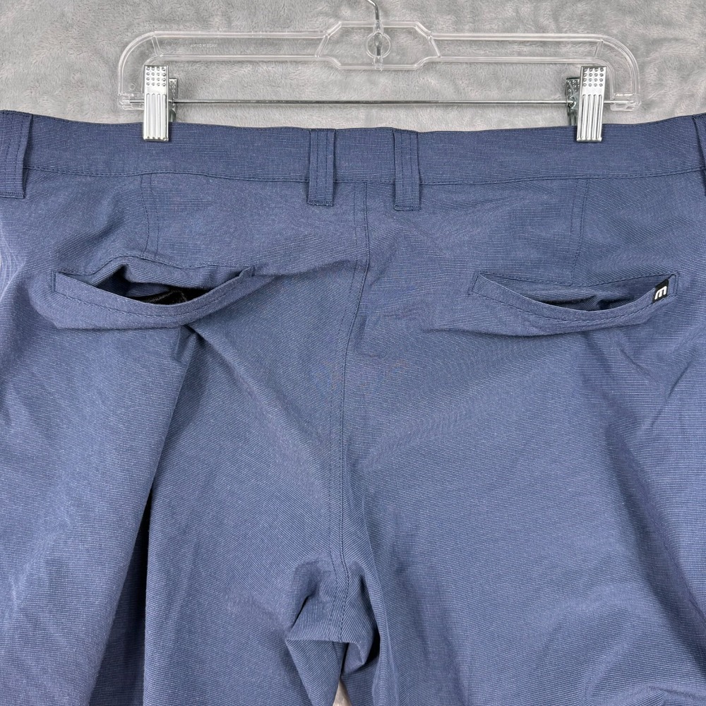 Travis Mathew Salem Slim Tech Shorts Mens 38 Navy Blue Chino Golf Performance - Picture 6 of 10